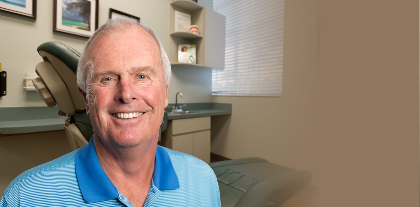 Real patient Bill smiling after emergency dentistry treatment