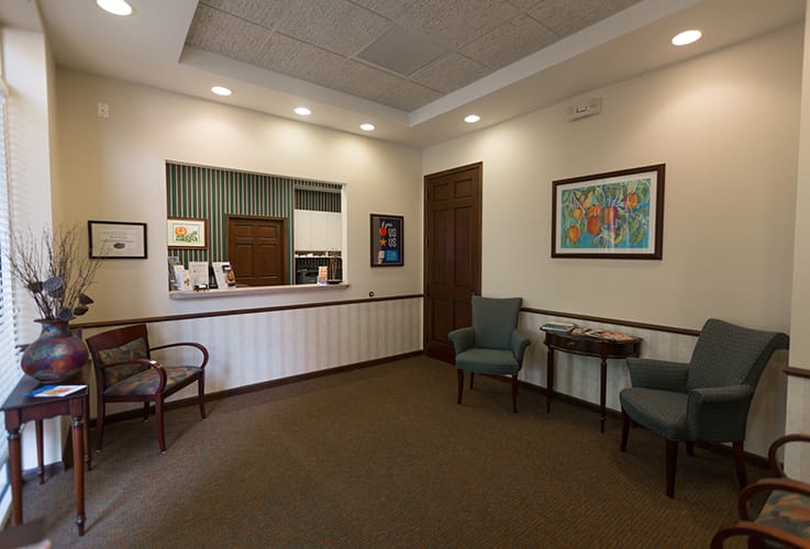 Dental office reception desk