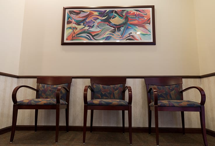 Seating in dental office waiting room